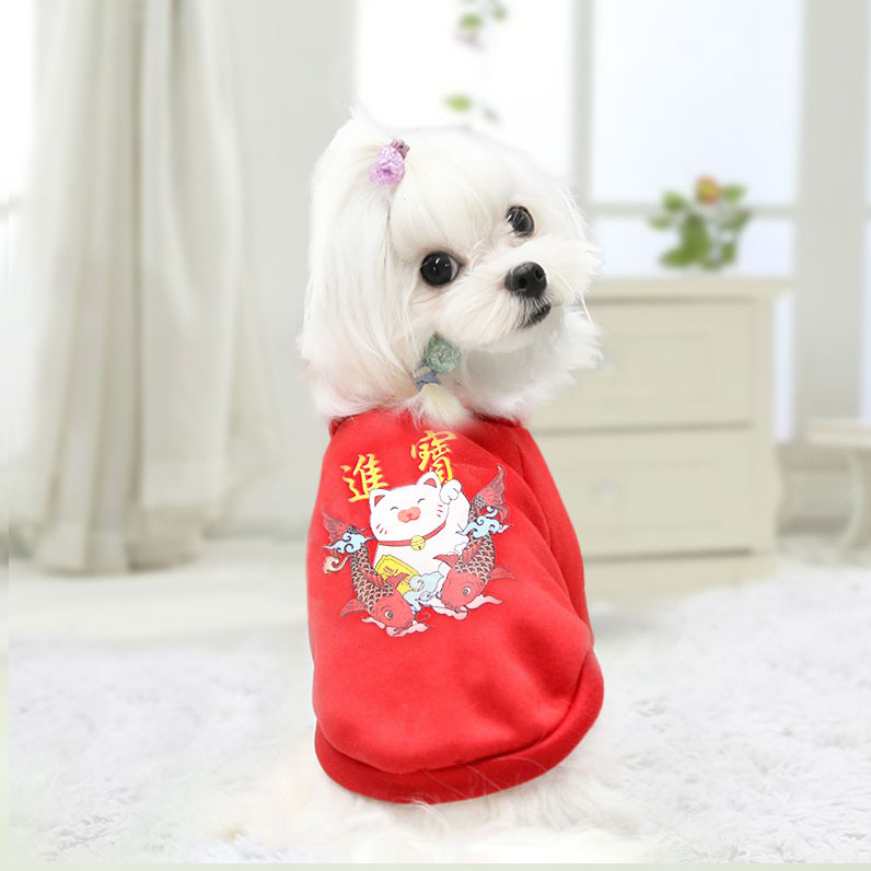 Pet Warm Coat Solid Color Dress Up Clothes Pet Supplies Photo Props For Small Medium Dogs Cats S (bust 35 back length 25cm)