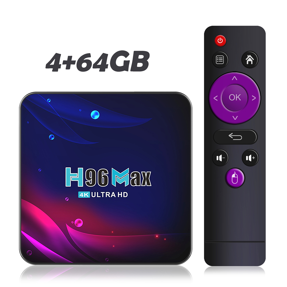 H96 Max V11 Android11 Tv Box Rk3318 Bluetooth 4.0 Google Voice 4k Smart Tv Box 2.4g 5g Wifi Android 11 Set-top Box UK Plug