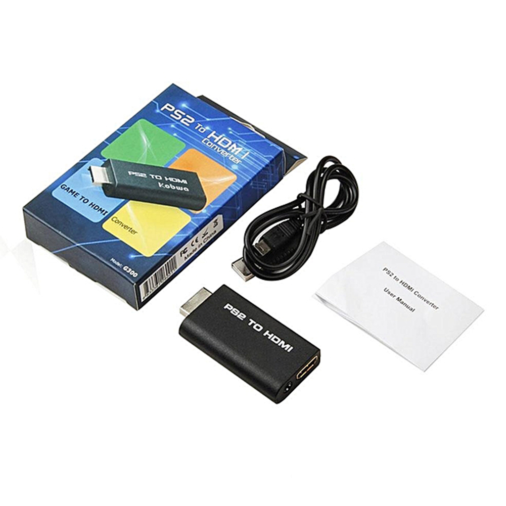 PS2 to HDMI Video Converter Composite AV to HDMI 2 HD Adapter black