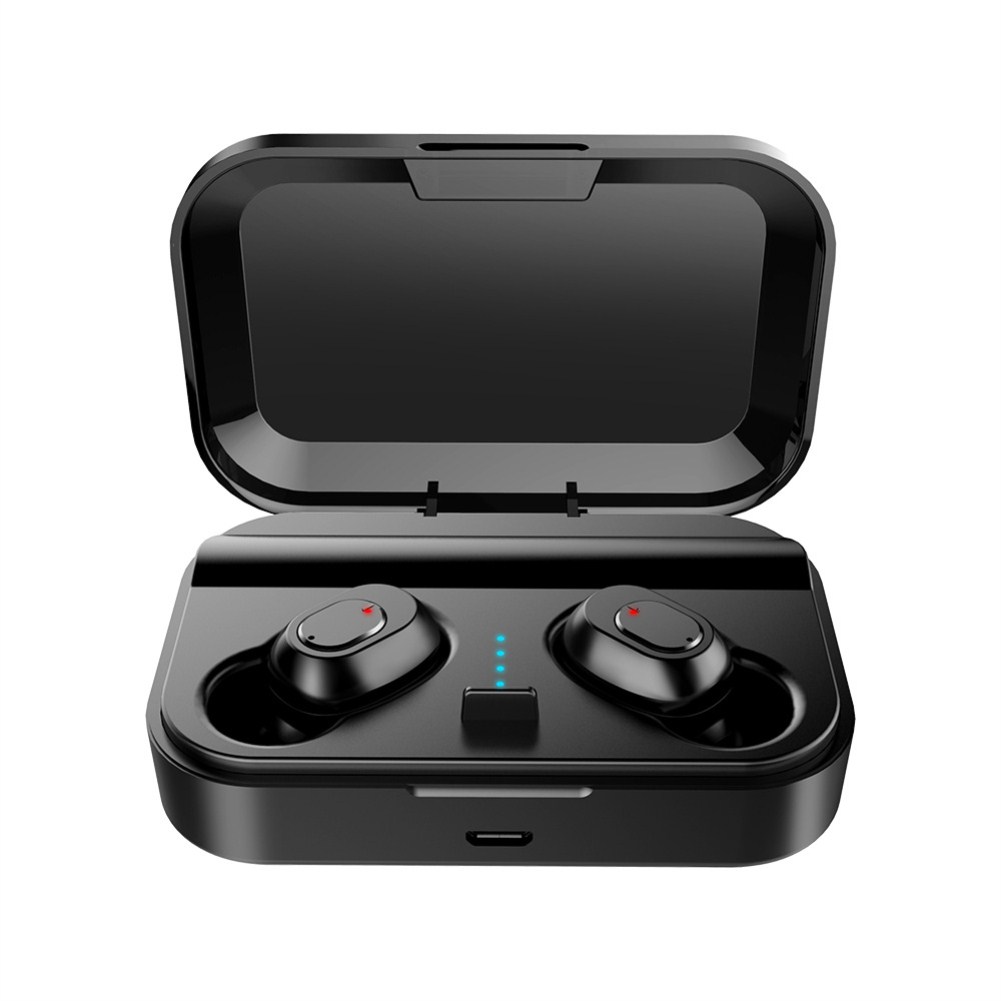 Mini In-Ear Headset Earphones Sports TWS Bluetooth 5.0 Noise-canceling Headphone black