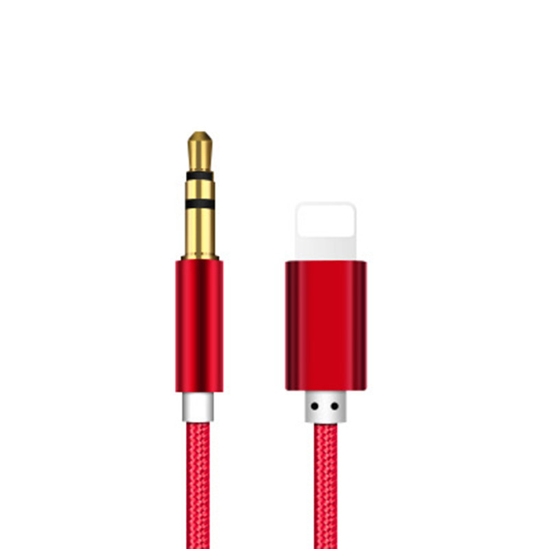 3.5mm AUX Audio Music Cable Car Cord for iPhone 7 8 Plus X XS MAX XR iOS 12 red