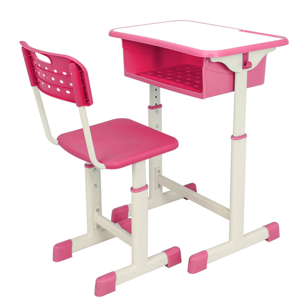 US Adjustable Student Desk Chair Set Lightweight Easy Installation Disassembly