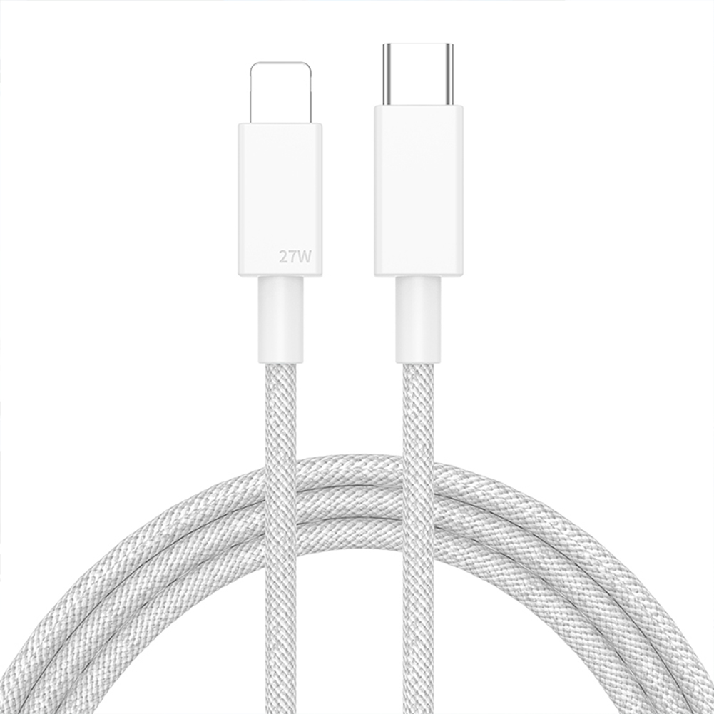 Pd Data Cable 27w Fast Charging Cable 20w/18w Braided Data Line Compatible For Iphone 12 Iphone 13 Mobile Phone 1 meter (gray)