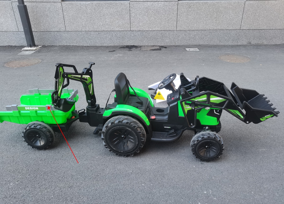 US GARVEE Kids Ride on Tractor with Trailer 24V 3-in-1 Battery Powered Electric Ride on Tractor