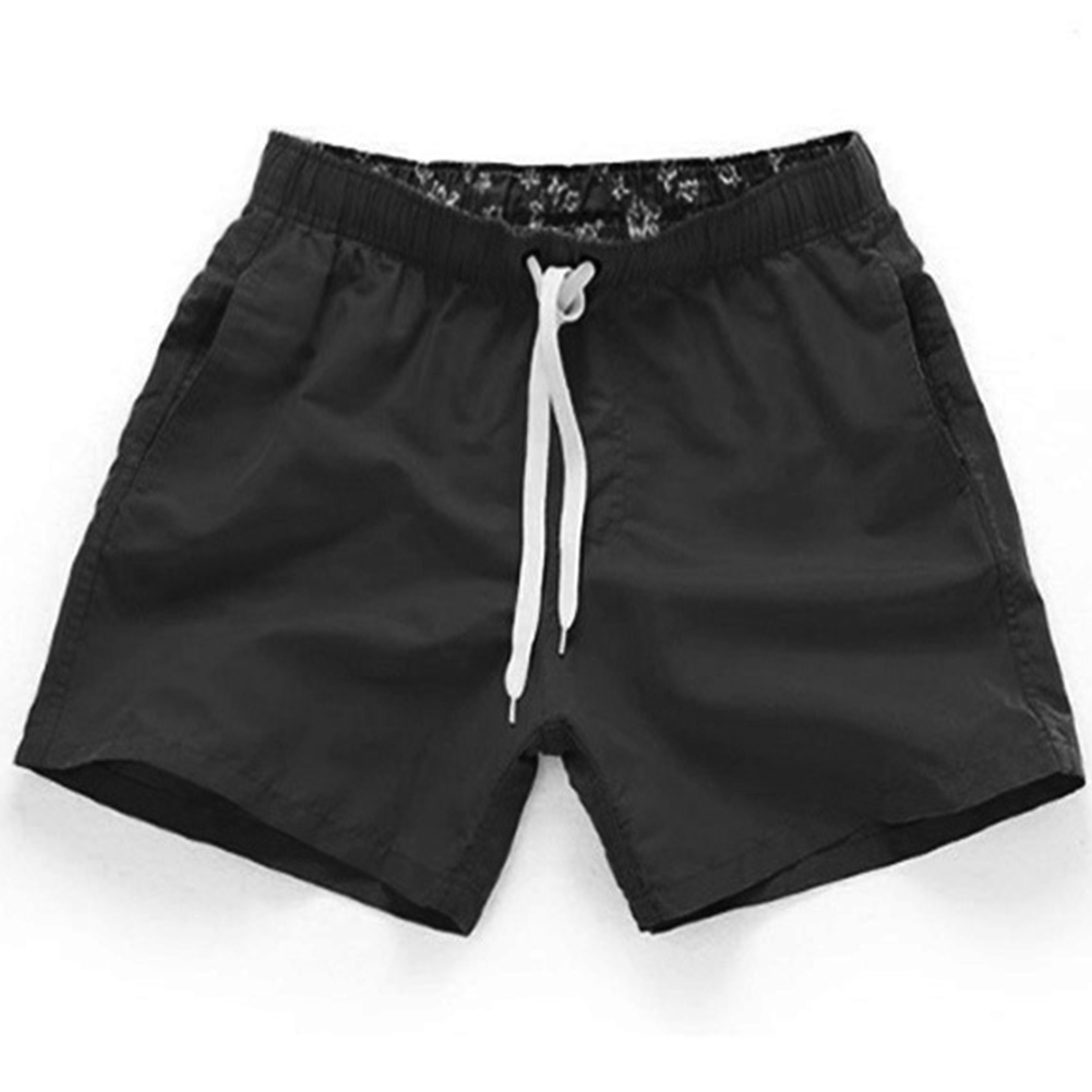 Men Summer Soft Beach Swimming Short Pants black_L