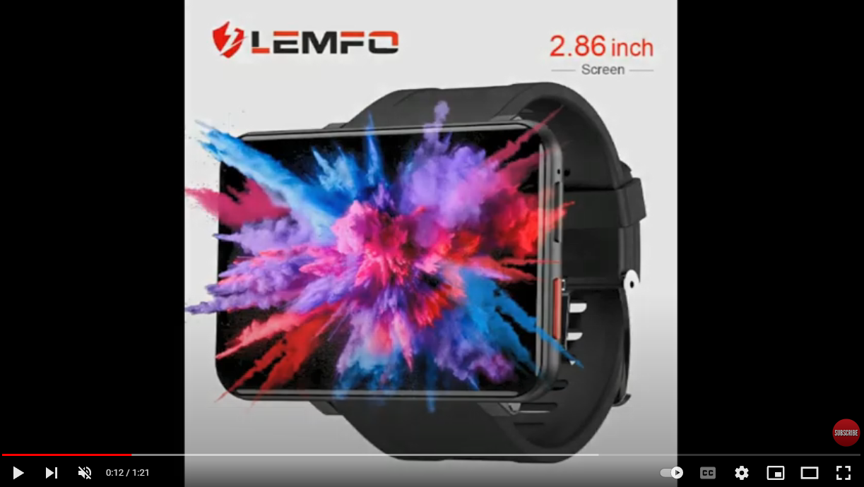 Original LEMFO LEM T 4G 2.86 Inch Screen Smart Watch