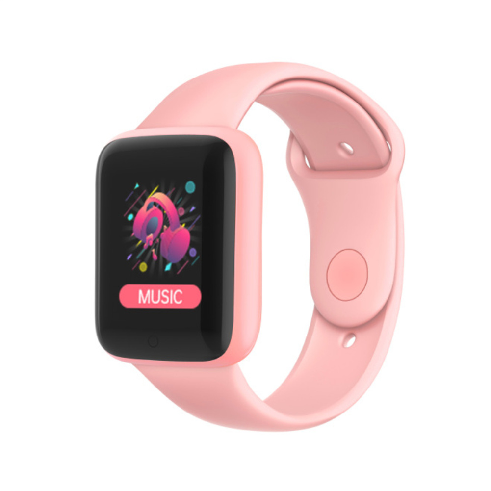 Y68 Pro Smart Watch For Men Women Bluetooth Heart Rate Monitor Fitness Sports Smartwatch (Macaron) pink