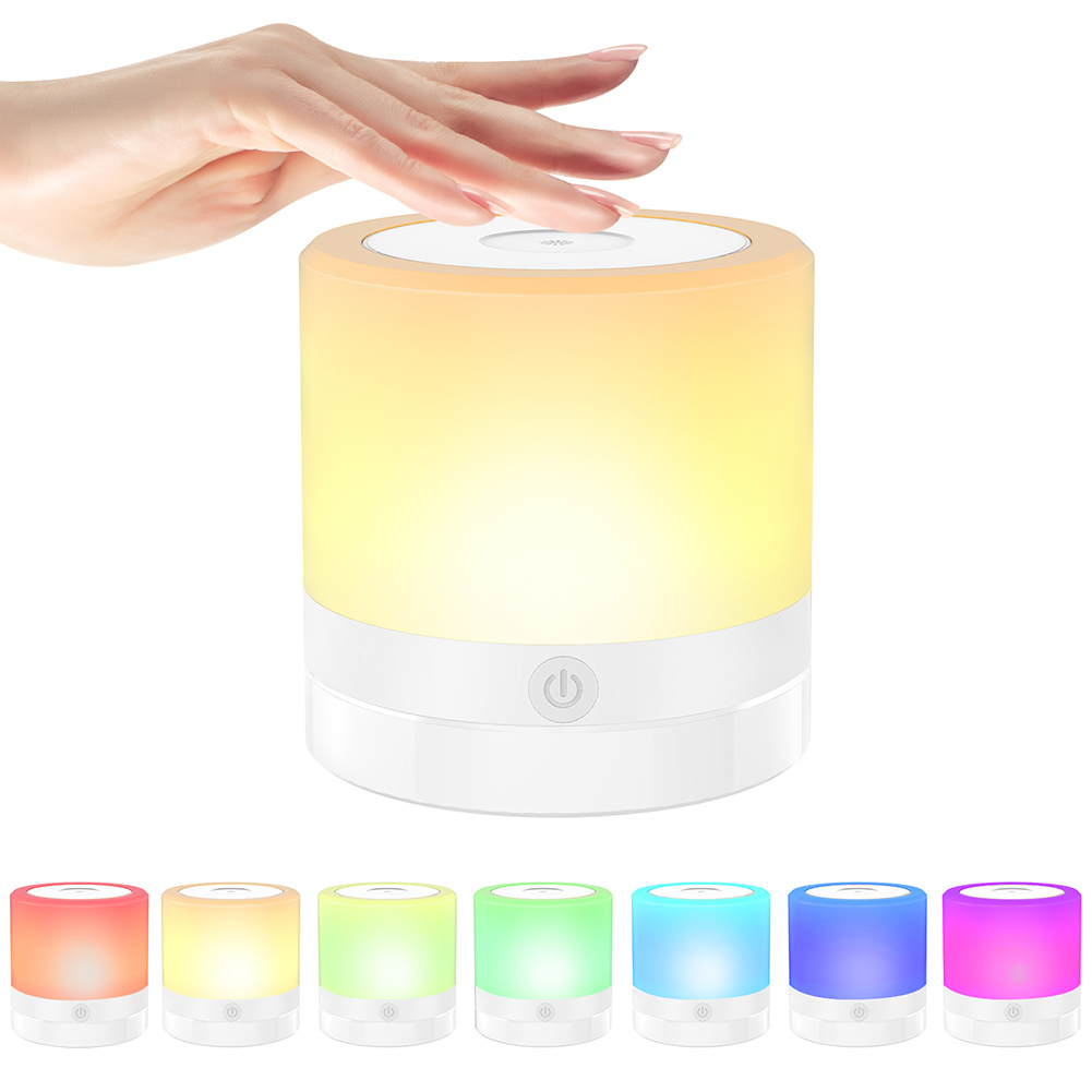 Silicone Colorful Night Lights Portable Adjustable 7 Color Changing