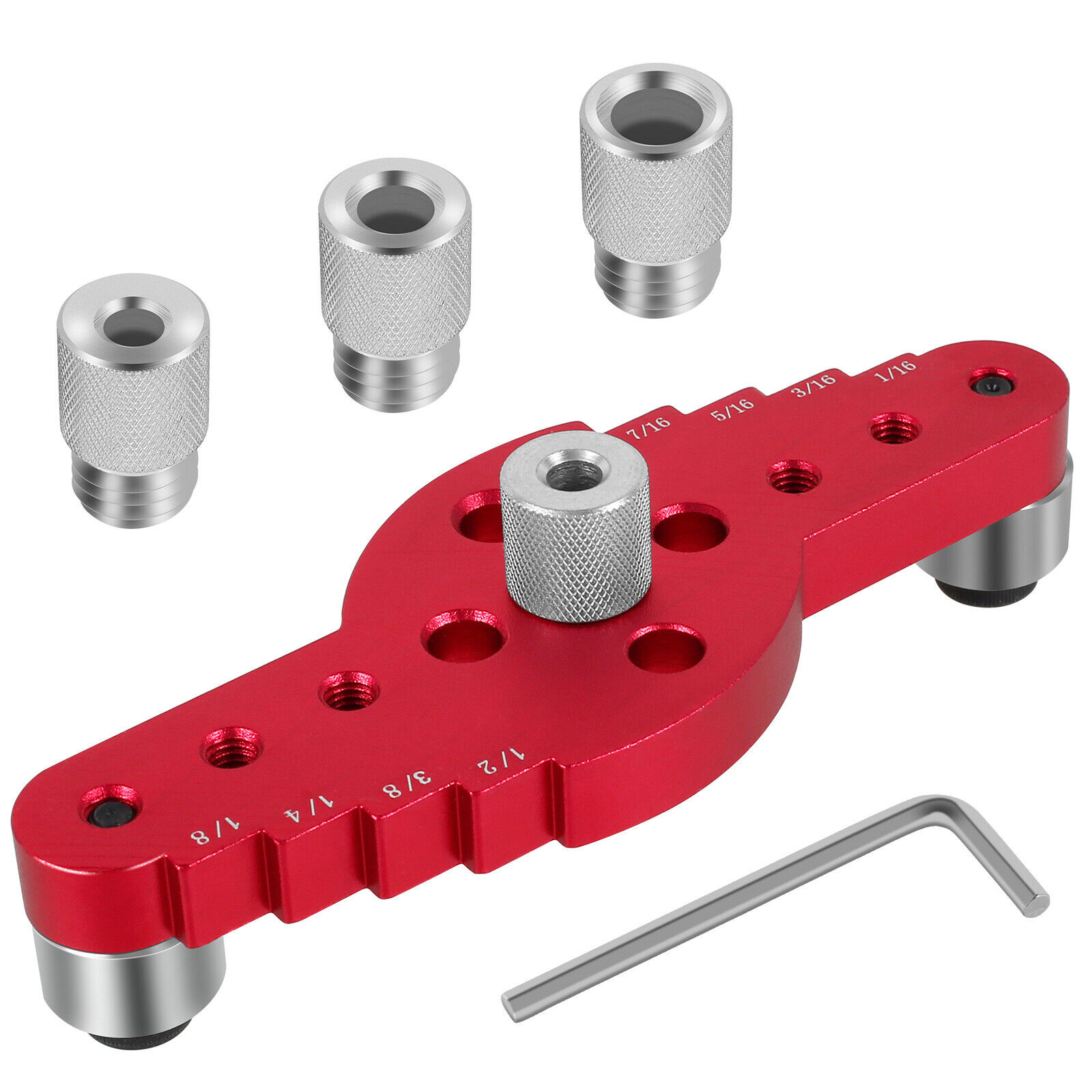 Self Centering Dowel Jig Kit With Scriber Straight Holes Wood Panel Hole Puncher Locator Professional Woodworking Joints Tool 6mm 8mm 10mm Drilling Doweling Guide Tools 5PC
